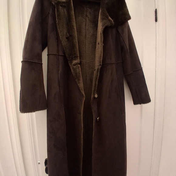 Calvin Klein Chocolate Trench Coat - Picture 8 of 9